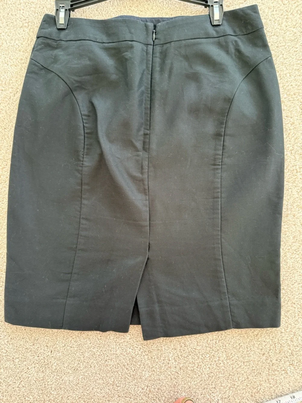 J. Crew Black Pencil Skirt with Subtle Front Darts - Picture 5 of 6